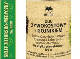 OLEJ ŻYWOKOSTOWY Z GOJNIKIEM 100ml Żywokost Lekarski
