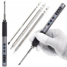 Lutownica Grotowa Precyzyjna Usb T12 Oled 65W Zestaw