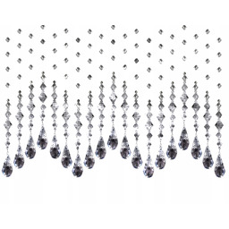 Firana diamenciki koraliki na okno makarony 19 sztuk