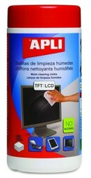 Ściereczki APLI do czyszczenia monitorów TFT/LCD 100szt