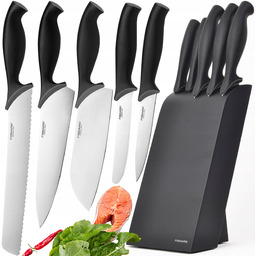 Fiskars Zestaw Komplet 5 Noży Kuchennych W Drewnianym