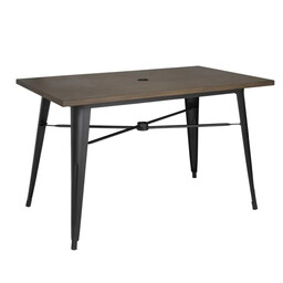 Bolero Stół zewnętrzny 1200x760x(h)760 mm, ciemne drewno