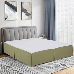 Cathay Home Narzuta na łóżko, podwójnie szczotkowana, plisowana,