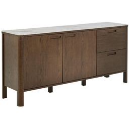 Kredens Southampton 160 cm, dąb dymiony i blat