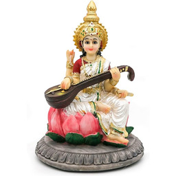 Hinduska Saraswati posąg bożka - 12 cm H