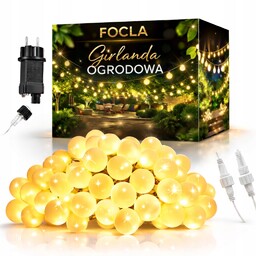 Girlanda Lampki Zewnętrzne Ogrodowe 100LED Białe Ciepłe 25m