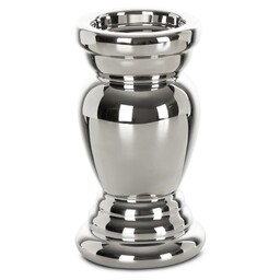 Eurofirany Świecznik ceramiczny Tonga 2 11x20 srebrny 01