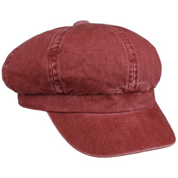 Czapka Kaszkiet Uni Washed Cotton by Lipodo, czerwony,