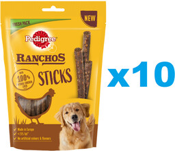 PEDIGREE Ranchos Sticks 10x60 g przysmaki dla psa
