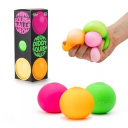 Gniotek antystresowy 3szt NEON DIDDY SQUISH BALLS