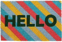 Wycieraczka kokosowa Hello colour, 39 x 59 cm