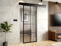 Drzwi Przesuwne Szklane Baldur Loft bez wzory Szyba