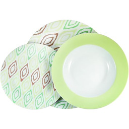 Deska Rabat 18 sztuk Zielony, Porcelana - House