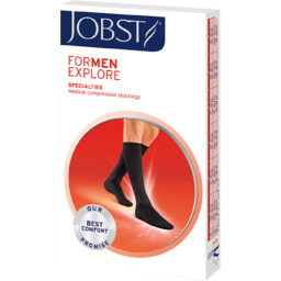 Jobst For Men Explore, podkolanówki uciskowe, CCL2, zamknięte