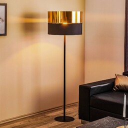 TK Lighting Lampa stojąca Hilton, czarna/złota