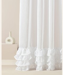 FIRANA Z FALBANAMI FLAVIA - BIAŁA 140x260 Przelotka