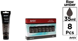 Farba akrylowa brąz naturalny 35ml (8szt) - Artix