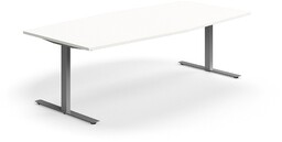 Stół konferencyjny QBUS, kształt łodzi, 2400x1200 mm, rama