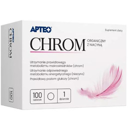 APTEO Chrom Organiczny z niacyną, 100 tabletek