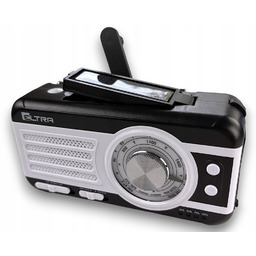 Radio Na Korbkę solarne dynamo Awaryjne Latarka Powerbank