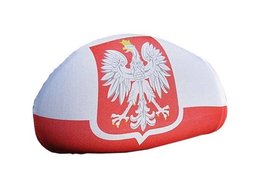 Flagi Polski z godłem na lusterko - 2