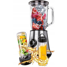 Blender kielichowy zestaw srebrny/szary 450W mocny wydajny Mpm