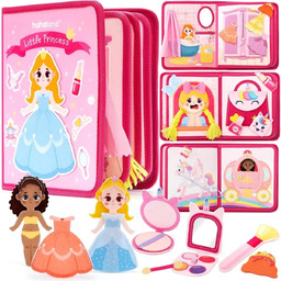 Rozwijająca książeczka sensoryczna 3D, interaktywna Montessori, Księżniczki