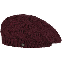 Beret z Dzianiny Jesila by Lierys, bordowy, One