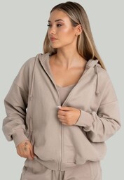 STRIX Bluza damska z kapturem Zip Taupe