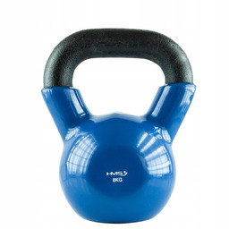Kettlebell Hms Knv pokryty winylem niebieski 8 kg.
