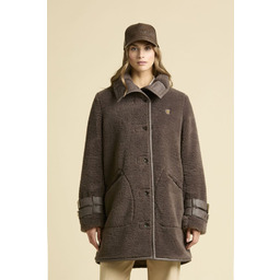 Aeronautica Militare Damski kożuch kolor czekoladowy