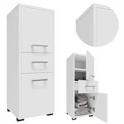 Szafka łazienkowa F2D1SBIA biały 30cm stojąca funkcjonalna słupek