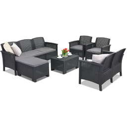 Technorattanowy komplet mebli wypoczynkowych Venezia Relax Corner 8