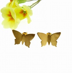 Kolczyki gold butterfly na sztyftach