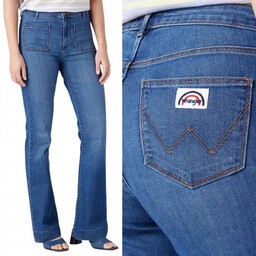 Wrangler FLARE Euphoria DZWONY CIEMNY DżINS W26 L34