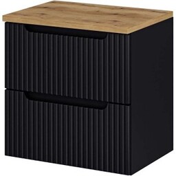 COMAD Szafka podumywalkowa NOVA BLACK z blatem OAK