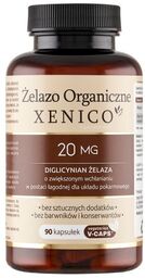 Żelazo Organiczne Xenico, 90 kapsułek wegetariańskich