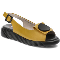 Artiker Żółte Sandały Modne Obuwie Damskie