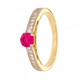 Złoty pierścionek z rubinem syntetycznym PR.00403 pr.585 pr.585