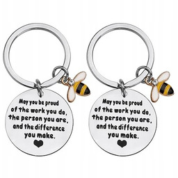 BRELOCZEK DO KLUCZY PRZYJAŹNI DLA PARY 2 PSZCZOŁY