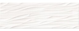 Płytka ścienna STRUCTURE PATTERN white waves structure glossy