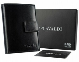 Skórzany elegancki męski portfel Cavaldi z RFID