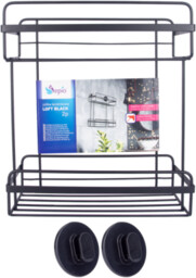 Półka łazienkowa Loft 2 poziomy czarna