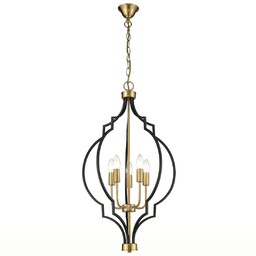 Industrialna LAMPA wisząca NASHVILLE P05186BK Cosmolight świecznikowy zwis