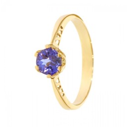 Złoty pierścionek z Tanzanitem syntetycznym PR.00942 pr.585