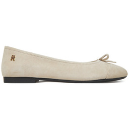 Baleriny Tommy Hilfiger Toe Cap Suede Ballerina FW0FW08909