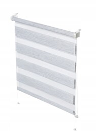 Mini roleta Zebra Silk Dzień/Noc stalowa 50 cm