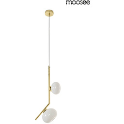 Lampa wisząca RUGIA złoty, klosze szklane, białe 2