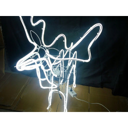 Duży Renifer Neon Led 3D Wąż Okrągły Zimno