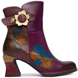 Botki Laura Vita Eleao 02 Fioletowy